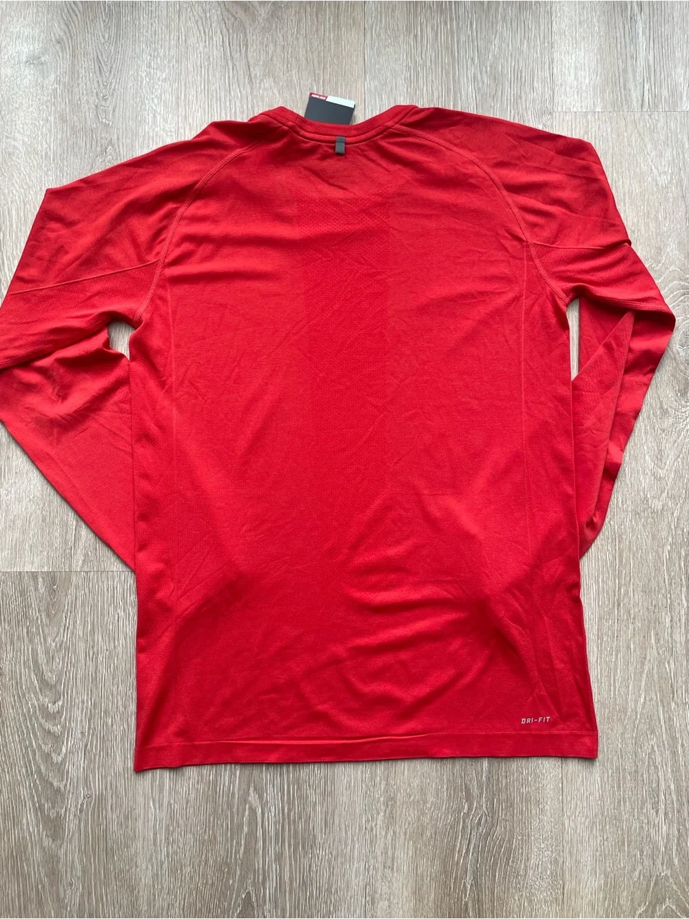 Nike DRI-FIT Running Red Long Sleeve Shirt